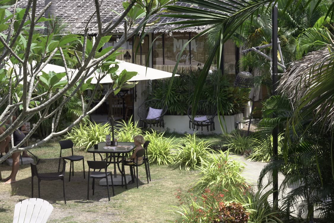 A fighter café in the backyard of MAA Muay Thai. Koh Phangan. Photo by Muay Thai Island