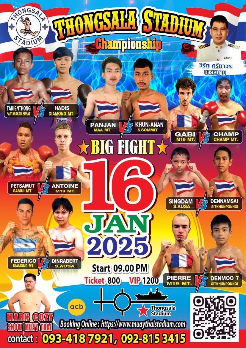 16 January 2025, Thong Sala Stadium