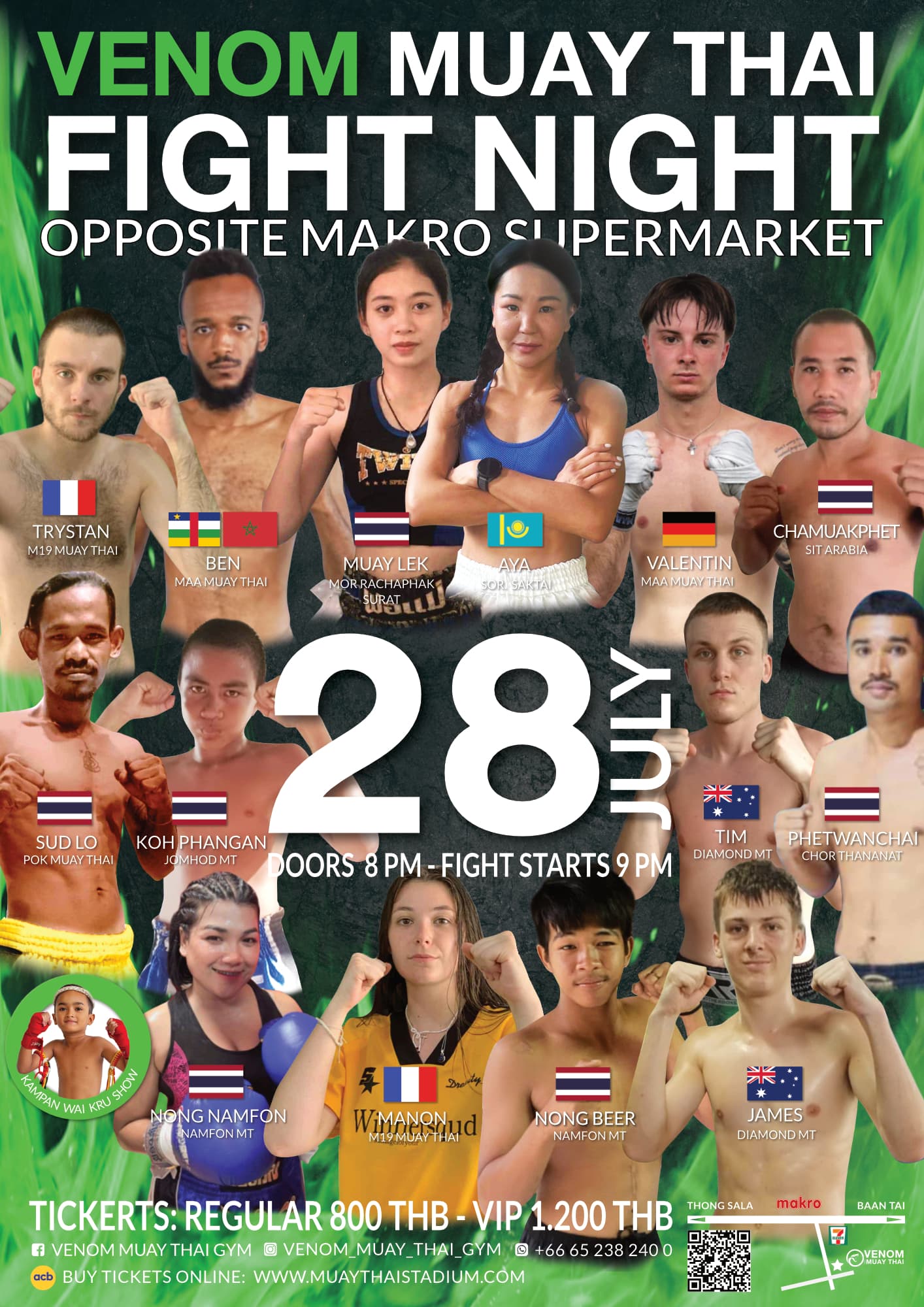 28 July 2025, Venom Muay Thai Gym