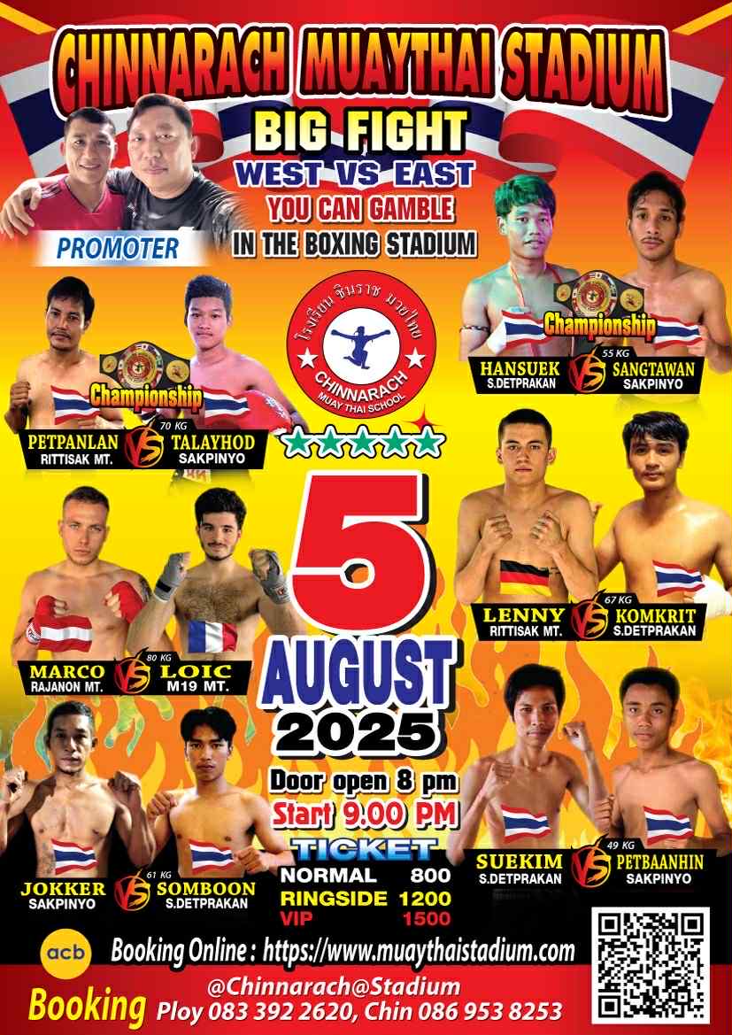 5 August 2025, Chinnarach Stadium