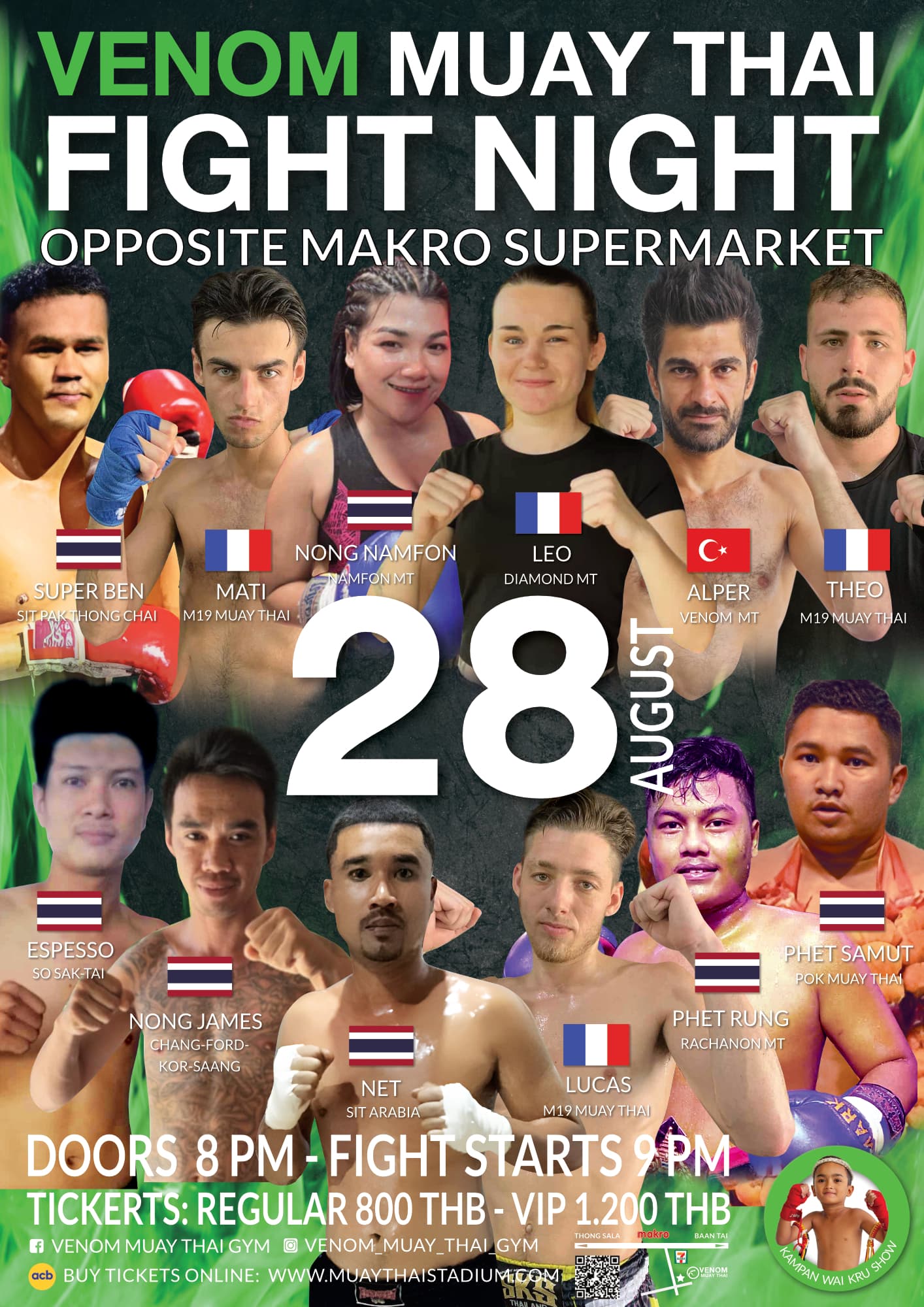 28 August 2025, Venom Muay Thai Gym