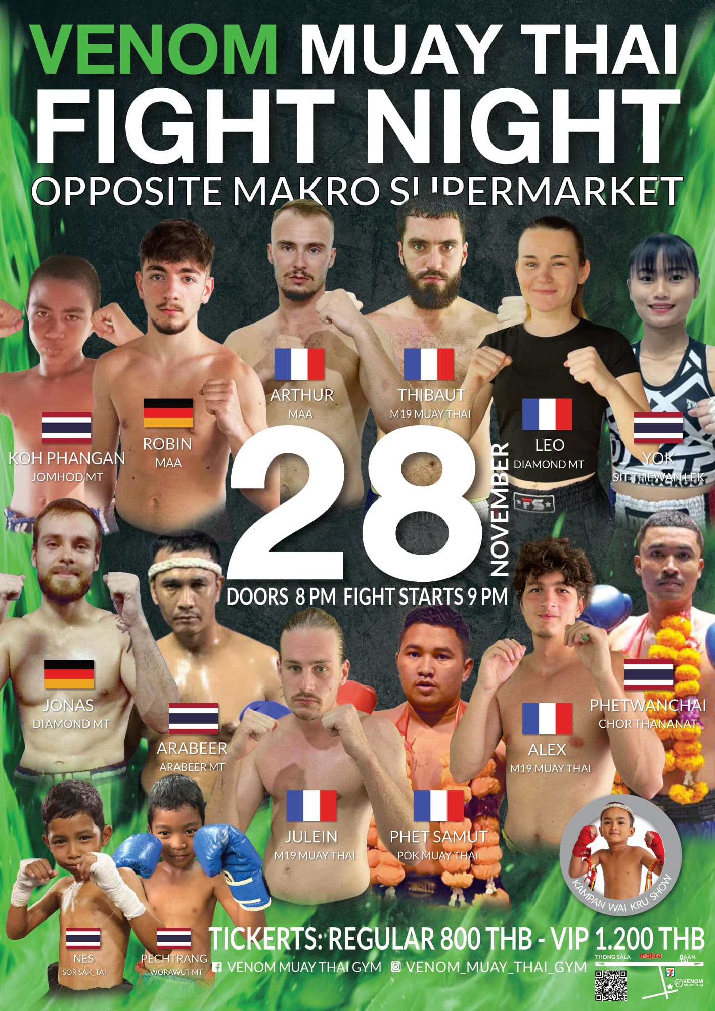 28 November 2025, Venom Muay Thai Gym