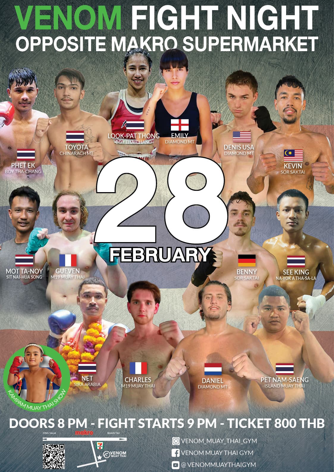 28 February 2026, Venom Muay Thai Gym