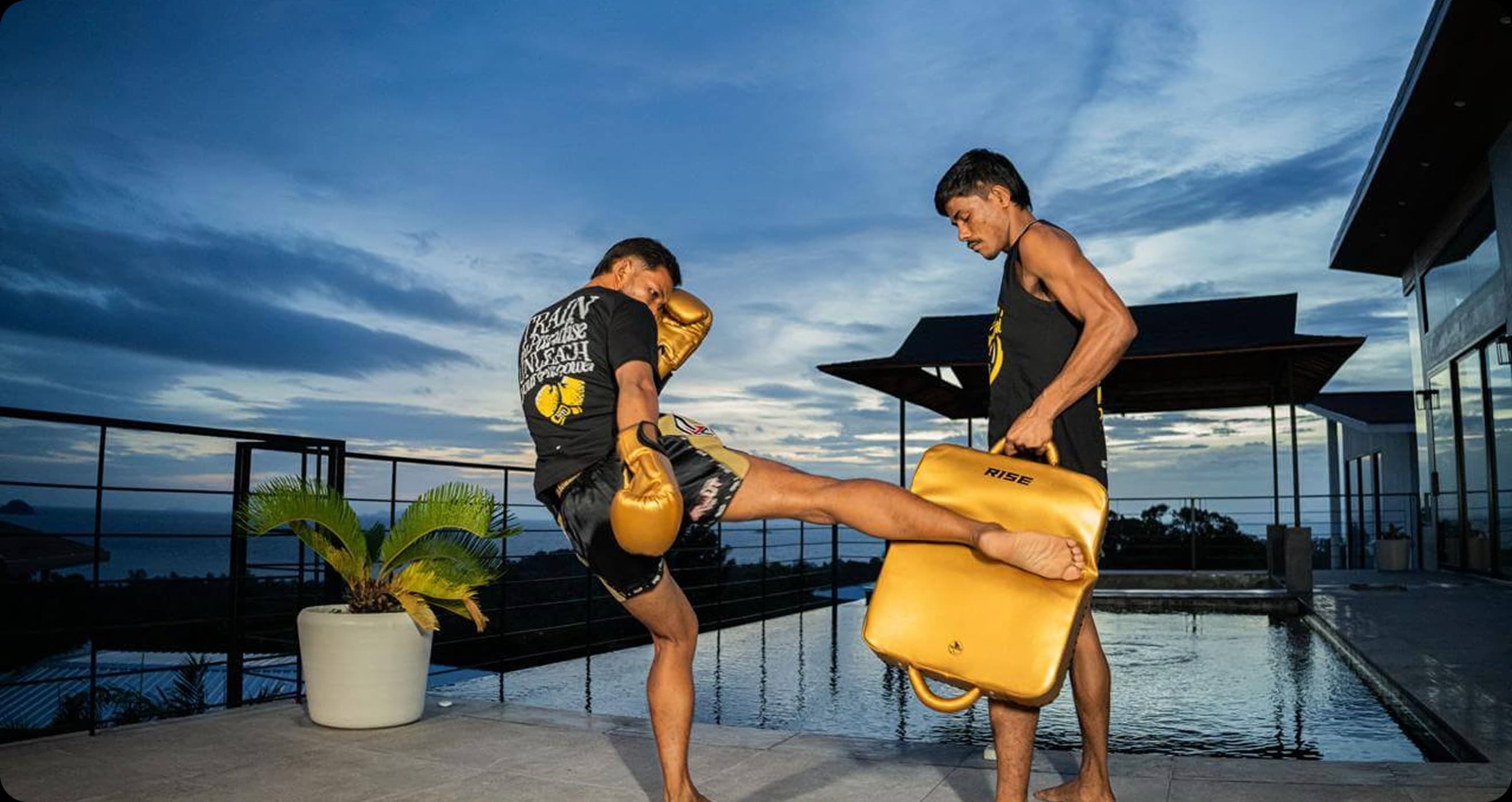 A fighter practicing tichag during training at MTI HQ. Photo: MTI Team