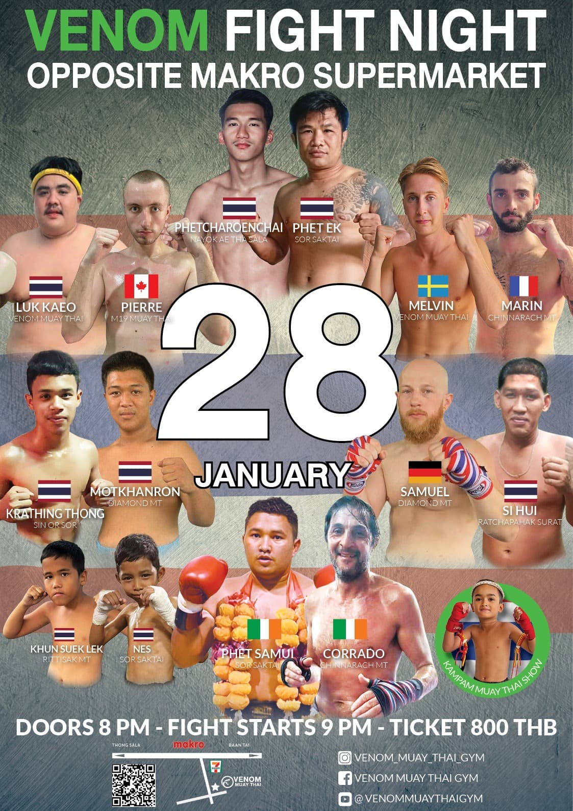 28 January 2026, Venom Muay Thai Gym