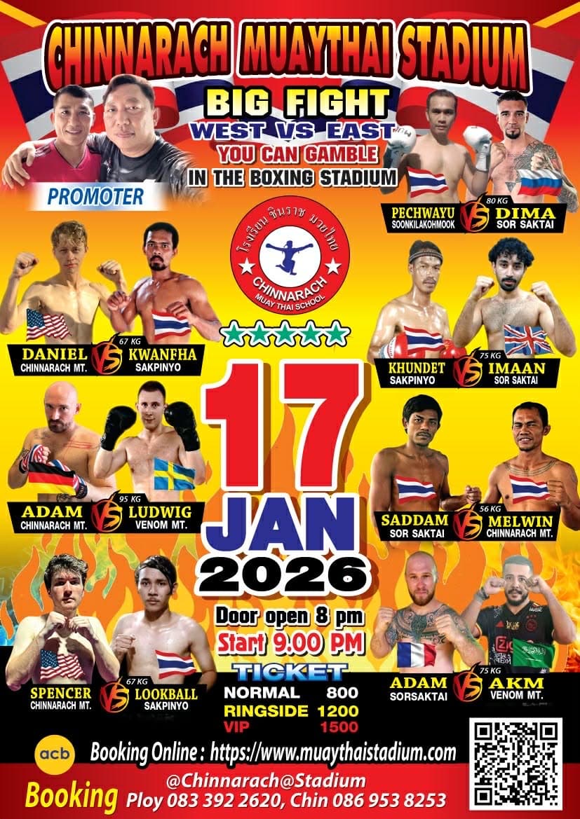 Fight night Chinnarach Stadium