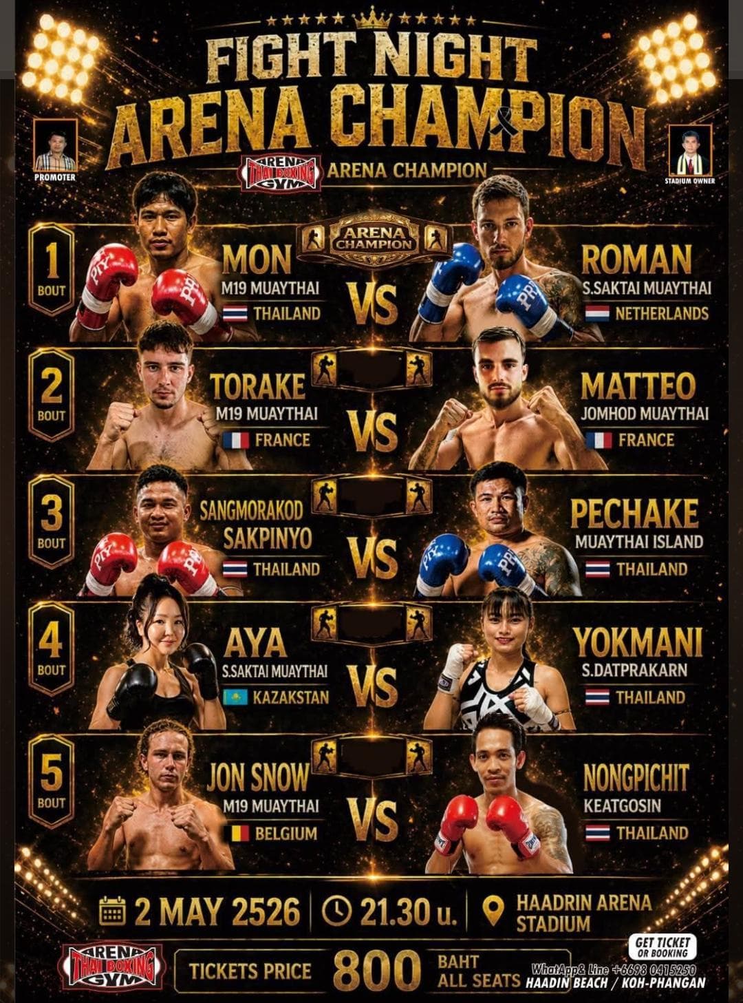 Fight night Haad Rin Arena